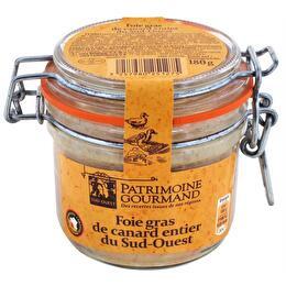 PATRIMOINE GOURMAND Foie gras de Canard Entier du Sud-Ouest bocal