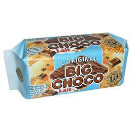 BIG CHOCO Biscuits nappage chocolat au  lait