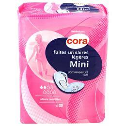 CORA Protections pour fuites urinaires légères mini