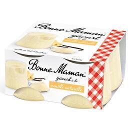 BONNE MAMAN Yaourt à la vanille naturelle 4x125g