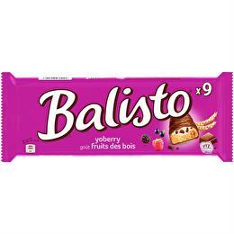 BALISTO Barres chocolatées goût fruits des bois  x9
