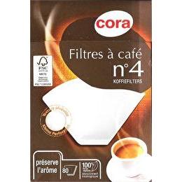 Cora - Filtre à café n°4 blanc x80 - Supermarchés Match