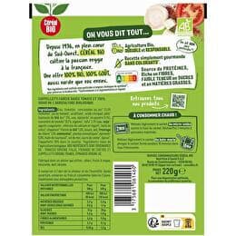 CÉRÉAL BIO Cappelletis tofu & épinards