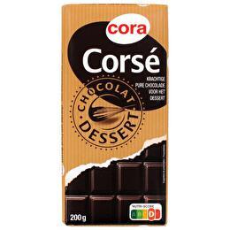 CORA Chocolat noir dessert corsé 64% de cacao