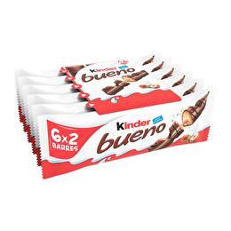 KINDER Bueno - Barres chocolatées lait et noisettes  x6