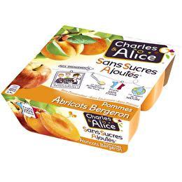 CHARLES & ALICE Dessert fruitier pommes abricots