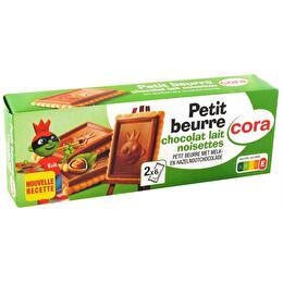 CORA Petit beurre tablette chocolat au  lait noisettes
