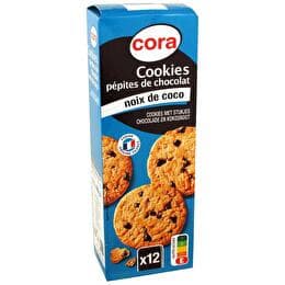 CORA Cookies noix de coco pépites de chocolat
