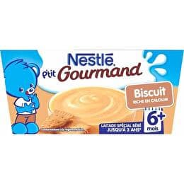 NESTLÉ P'tit Gourmand - Crème dessert biscuit dès 6 mois 4x100g