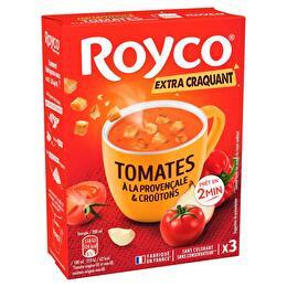 ROYCO Soupe tomates à la Provençales & croutons à l'ail extra craquants