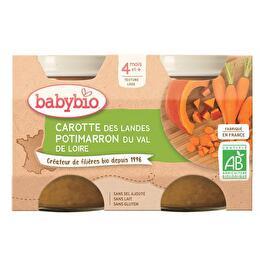 BABYBIO Purée de carotte potimarron BIO dès 4 mois