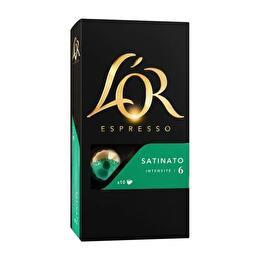L'OR Capsules café espresso satinato intensité 6  x10