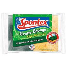 SPONTEX Gratte éponges efficacité anti-bactérienne