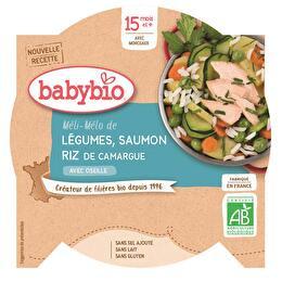 BABYBIO Assiette légumes saumon riz 260 g  dès 15 mois