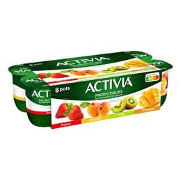ACTIVIA Yaourt bifidus panaché abricot/ fraise/ mangue/ kiwi