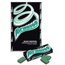 AIRWAVES Chewing-gum black menthol x5