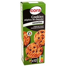 CORA Cookies fourrés chocolat noir & noisettes