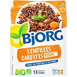 BJORG Lentilles & carottes fondantes BIO