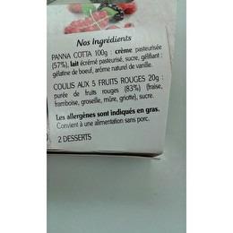 Rians - Panna cotta avec coulis fruits rouges - Supermarchés Match