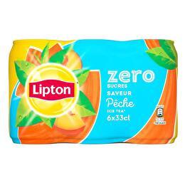 LIPTON Ice tea  Saveur pêche zéro sucres