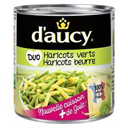 D'AUCY Duo haricots verts & haricots beurre coupés 1/2