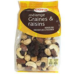 CORA Mélange graines et raisins