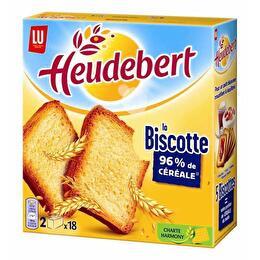 HEUDEBERT LU La biscotte 96% de céréales x36