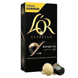 L'OR Capsules café espresso ristretto intensité 11  x10