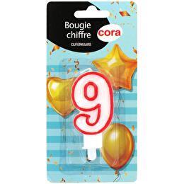 Cora - Bougie anniversaire chiffre 9 - Supermarchés Match