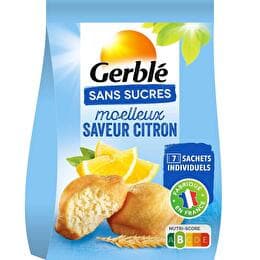 GERBLÉ Moelleux sans sucres ajoutés saveur citron
