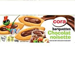 CORA Barquettes chocolat/noisettes