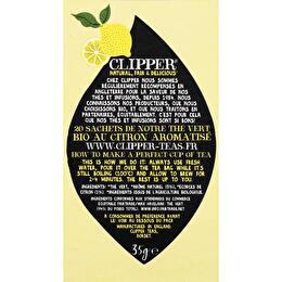 CLIPPER Infusion thé vert citron BIO 20 sachets