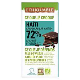 ETHIQUABLE Chocolat noir Haiti 72% BIO