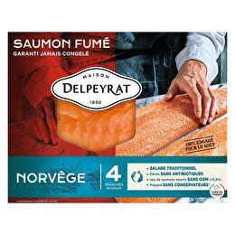 DELPEYRAT Le Saumon fumé Norvège 4 tranches