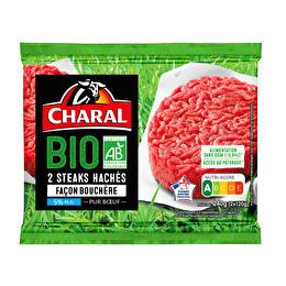 CHARAL Steaks hachés façon bouchère Bio 5%