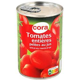 CORA Tomates entières pelées au jus