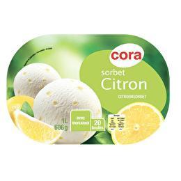 CORA Sorbet citron avec morceaux