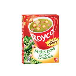 ROYCO Soupe petits pois jambon et croutons extra croquants