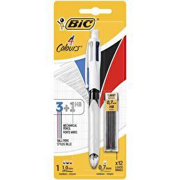 BIC Stylo bille 4 couleurs multifonction x 1 + leads
