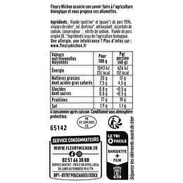 FLEURY MICHON Allumettes fumées Bio -25% de sel 2 barquettes