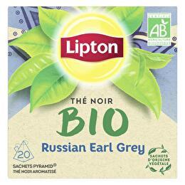 LIPTON Thé noir bio russian earl grey x20