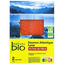 NATURE BIO Saumon atlantique fumé bio   2 tranches