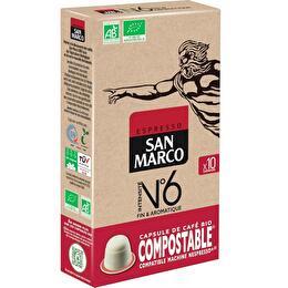 SAN MARCO Capsules café biodégradable & compostable intensité n°6