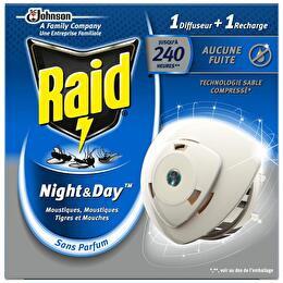RAID Diffuseur night & day Mouches moustiques tigres