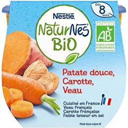 NATURNES NESTLÉ Naturnes patate douce, carotte veau 8mois x2
