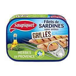 SAUPIQUET Filets de sardines grillés sans arêtes herbes de Provence