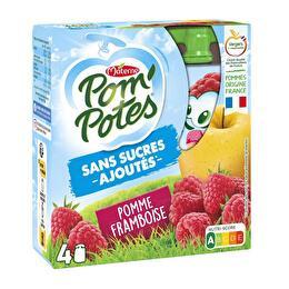 Pom'Potes pomme/framboise sans sucres ajoutés BIO, Materne (4 x 90 g)
