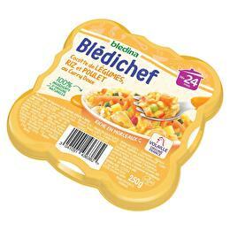 BLÉDINA Blédichef - Cocotte de légumes riz & poulet au curry doux dès 24 mois