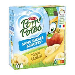 POM'POTES MATERNE Pom'potes pomme banane sans sucres ajoutés 4x90g