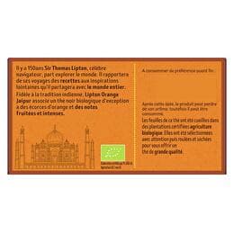 LIPTON Thé orange Jaipur BIO 20 sachets mousseline